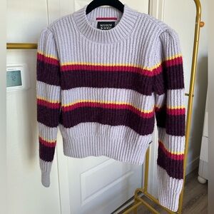 SCOTCH AND SODA Striped Purple Sweater